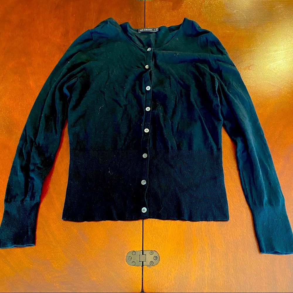 Women’s black cardigan from The Limited